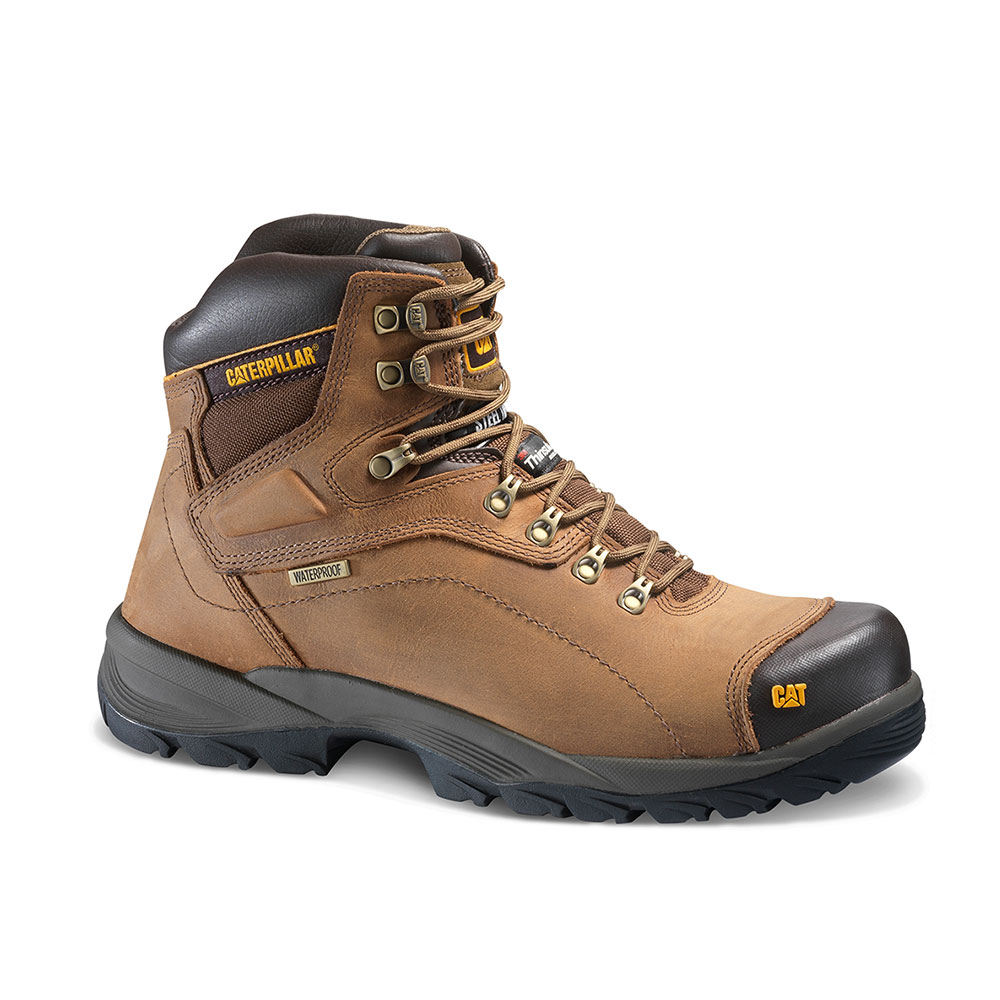 Caterpillar Diagnostic Hi St Philippines - Mens Safety Boots - Dark Beige 17925KYHW